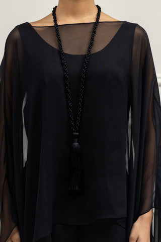 Silk Cord Tassel Necklace