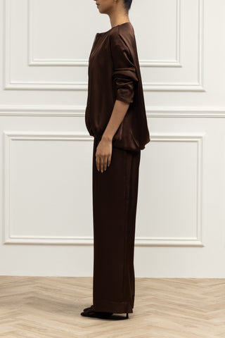 Veyra Satin Zip-Up Jacket Set