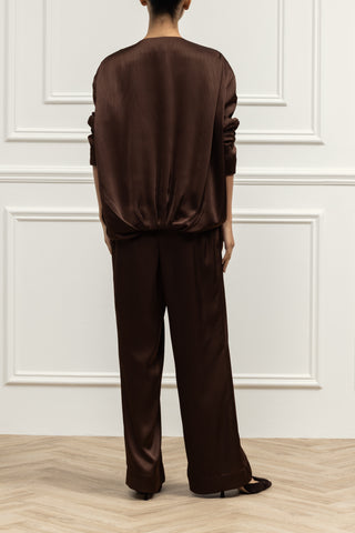 Veyra Satin Zip-Up Jacket Set