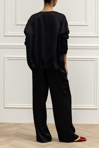 Veyra Satin Zip-Up Jacket Set