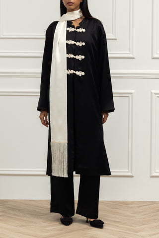 Signature Satin Tassel Stole