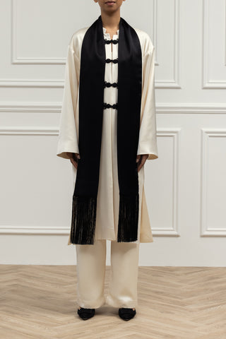 Signature Satin Tassel Stole