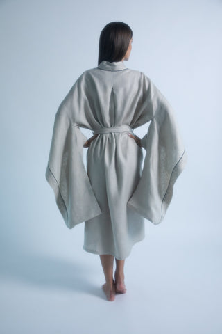 Monogram Linen Kimono