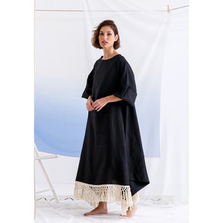 Long sleeve fringe dress