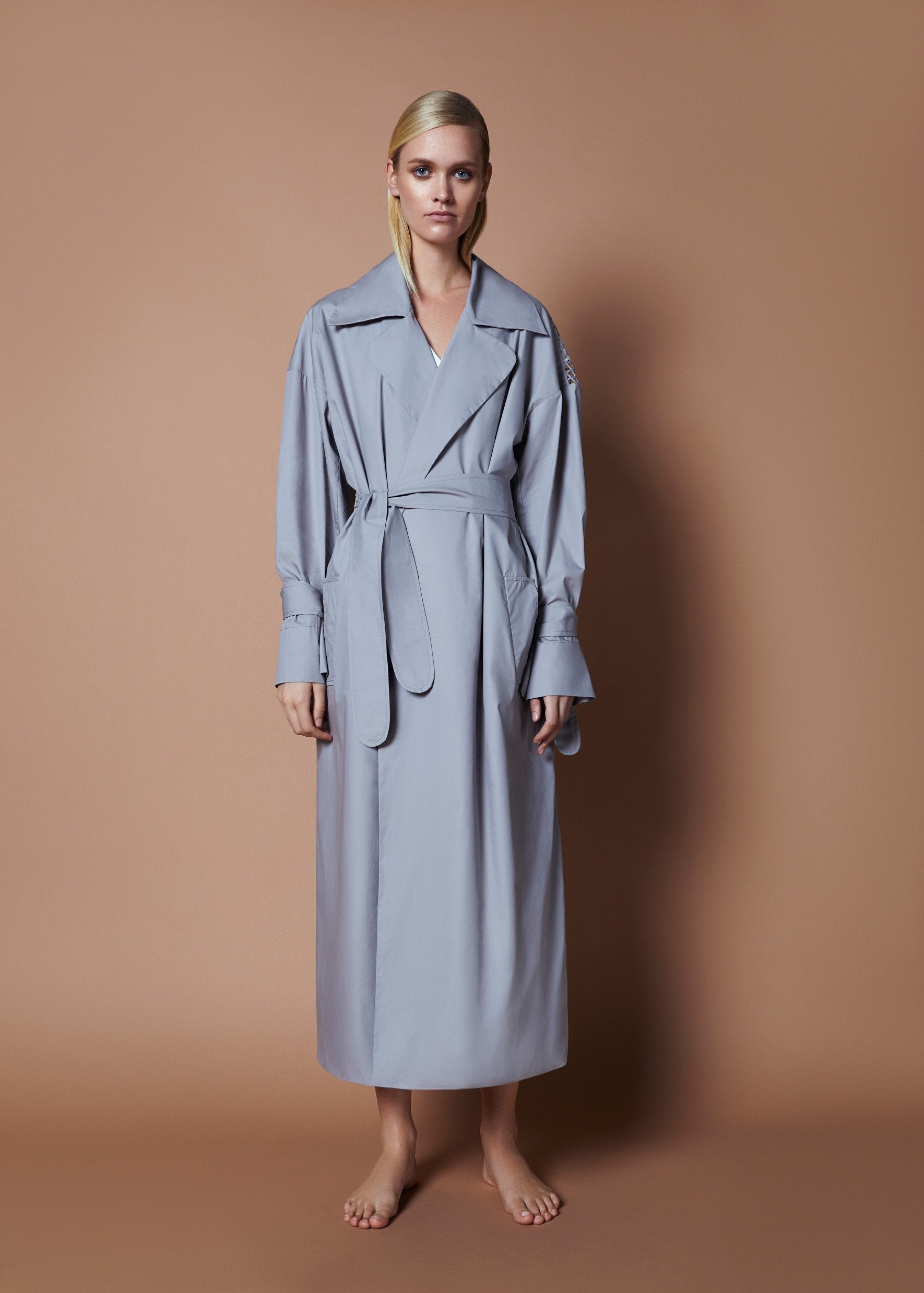 Mesh on sale trench coat