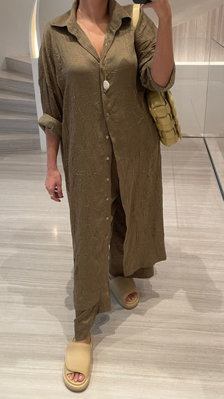 Wrinkle Pants Set