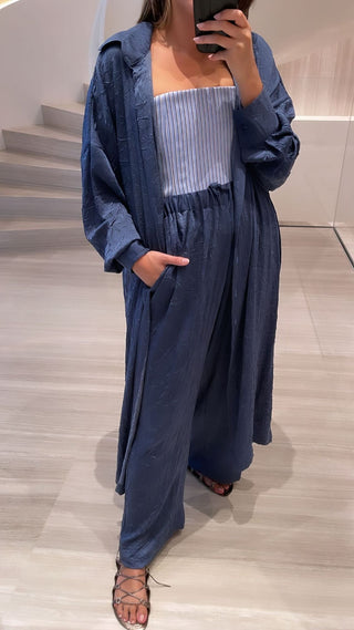 Wrinkle Pants Set