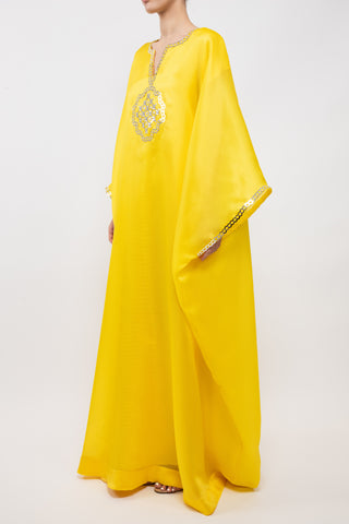 Yellow Lotfia Kaftan (By Order)