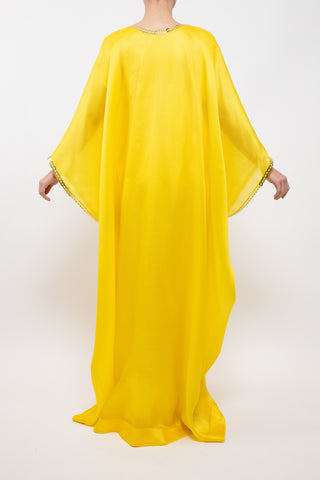 Yellow Lotfia Kaftan (By Order)