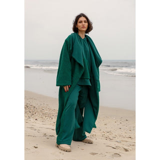 Emerald Green Teddy Bisht( By Order )