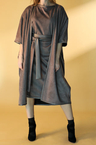 Taupe Candice Suede Bisht