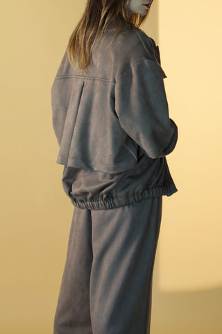 Taupe Zayne Suede Tracksuit