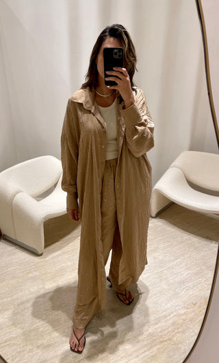Wrinkle Pants Set